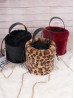 Solid Colour Plush Drawstring Bucket Bag